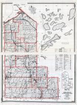 Ashland County Map, Wisconsin State Atlas 1959